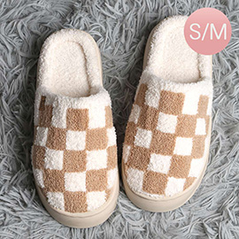 Checkered Soft Home Indoor Floor Platform Slippers