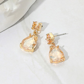 Teardrop Stone Cluster Dangle Earrings