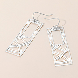 Geometric Rectangle Cutout Dangle Earrings