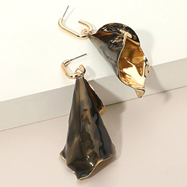 Sculptural Enamel Drop Dangle Earrings
