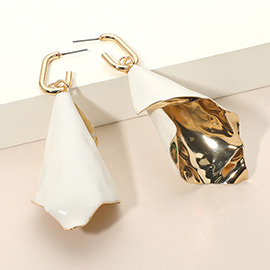 Sculptural Enamel Drop Dangle Earrings
