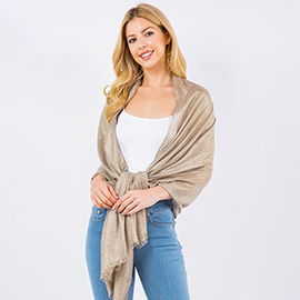 Sheer Metallic Shawl Wrap Scarf