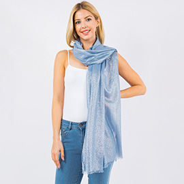 Sheer Metallic Shawl Wrap Scarf