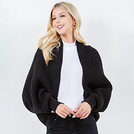 Cozy Open Front Knit Shrug