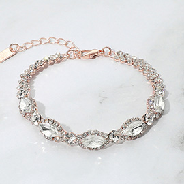 Marquise Stone Accented Evening Bracelet