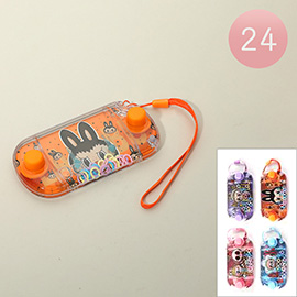 24PCS - Kids Monster Bunny Character Printed Water Ring Toss Game Toys