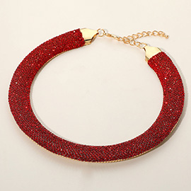 Rhinestone Paved Chunky Chain Necklace