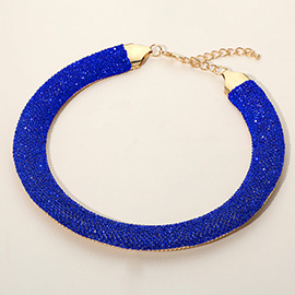 Rhinestone Paved Chunky Chain Necklace