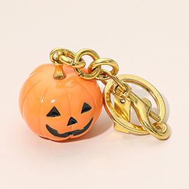 Halloween Pumpkin Jack O Lantern Keychain Bag Charm