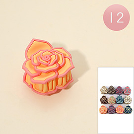 12PCS - Rose Hair Claw Clips