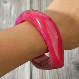 Abstract Square Resin Bangle Bracelet