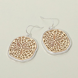 Metal Filigree Dangle Earrings