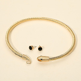 Snake Torque Choker Necklace