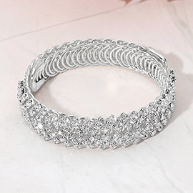 Crystal Rhinestone Adjustable Evening Bracelet