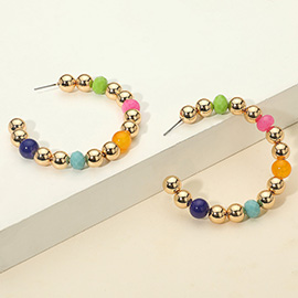 Beaded Hoop Earrings