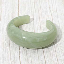 Bold Marbled Resin Cuff Bracelet