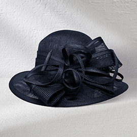 Bow Accent Elegant Sinamay Dressy Hat