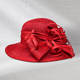 Bow Accent Elegant Sinamay Dressy Hat