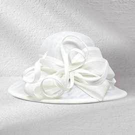 Bow Accent Elegant Sinamay Dressy Hat