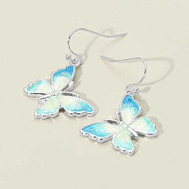 Ombre Butterfly Dangle Earrings