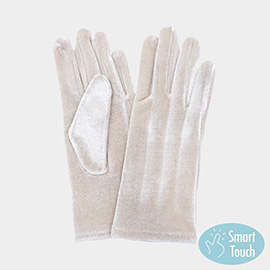 Solid Velvet Feel Smart Touch Gloves