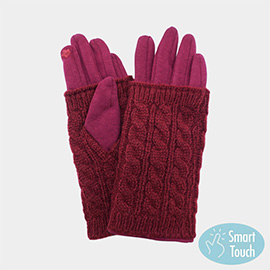 Cable Knit Smart Touch Gloves