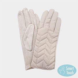 Chevron Quilted Smart Touch Gloves
