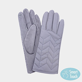 Chevron Quilted Smart Touch Gloves