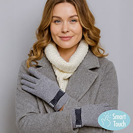 Decorative Bow Accent Elegant Smart Touch Gloves