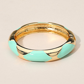 Bold Statement Design Enamel Patterned Bangle Bracelet