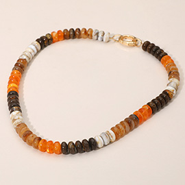 Chunky Resin Disc Beaded Necklace