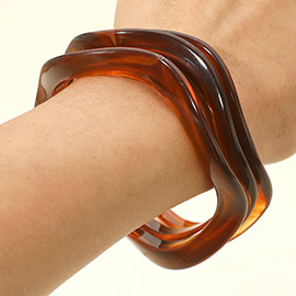 3PCS - Wavy Resin Multi Layered Bangle Bracelets