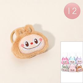 12PCS - Plush Monster Bunny Face Hairbands