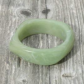 Abstract Square Resin Bangle Bracelet