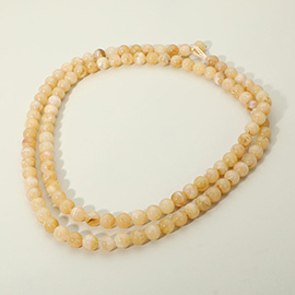 Chunky Acrylic Ball Beaded Wrap Long Necklace