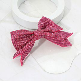 Sparkly Bling Stone Bow Hair Barrette