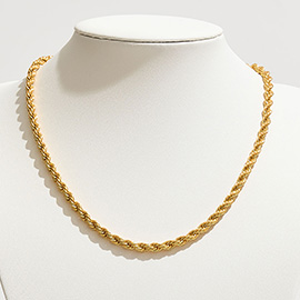 Gold Dipped Rope Chain Necklace