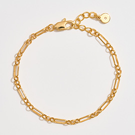 Gold Dipped Double Link Chain Bracelet