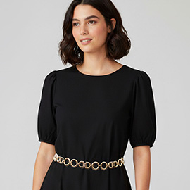 Geometric Metal Link Chain Waist Belt