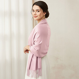 Solid Cashmere Blend Soft Wrap Shawl Scarf