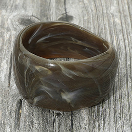 Wide Marbled Swirl Resin Bangle Bracelet