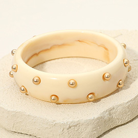 Studded Resin Bangle Bracelet
