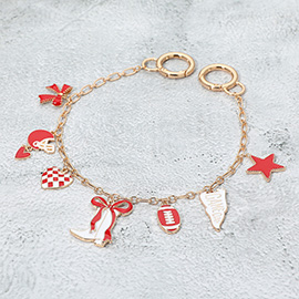 Western Theme Gameday Football Charm Station Bag Charm