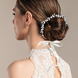 Marquise CZ Stone Cluster Leaf Vine Wrap Headpiece