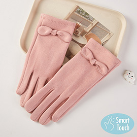 Knot Bow Accent Smart Touch Gloves