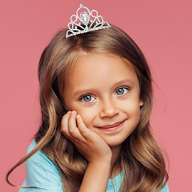 Teardrop Stone Cluster Accent Rhinestone Paved Mini Tiara