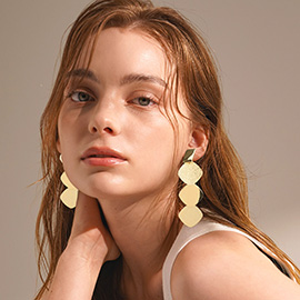 Bold Geometric Plate Link Drop Earrings