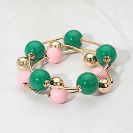 3PCS - Bold Bubble Beaded Stretch Multi Layered Bracelets