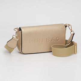 Faux Leather MINI BAG Message Structured Crossbody Bag