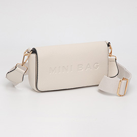 Faux Leather MINI BAG Message Structured Crossbody Bag